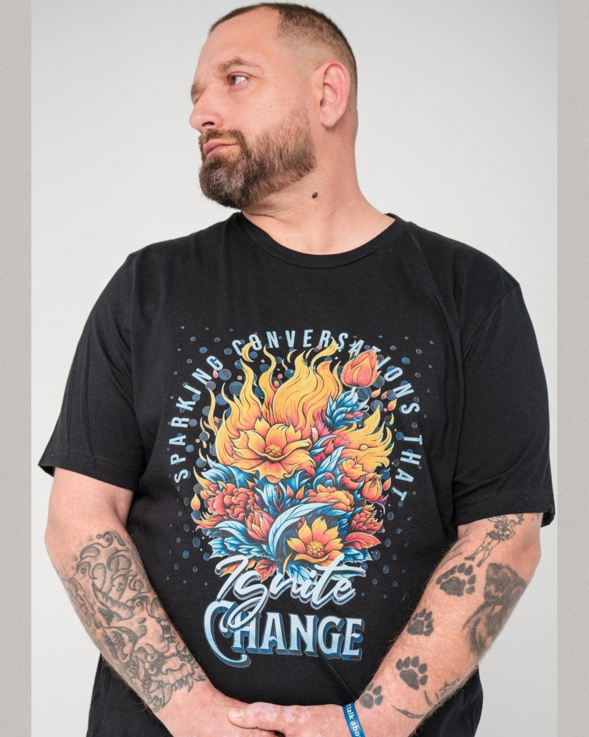 Ignite Change tee, worn
