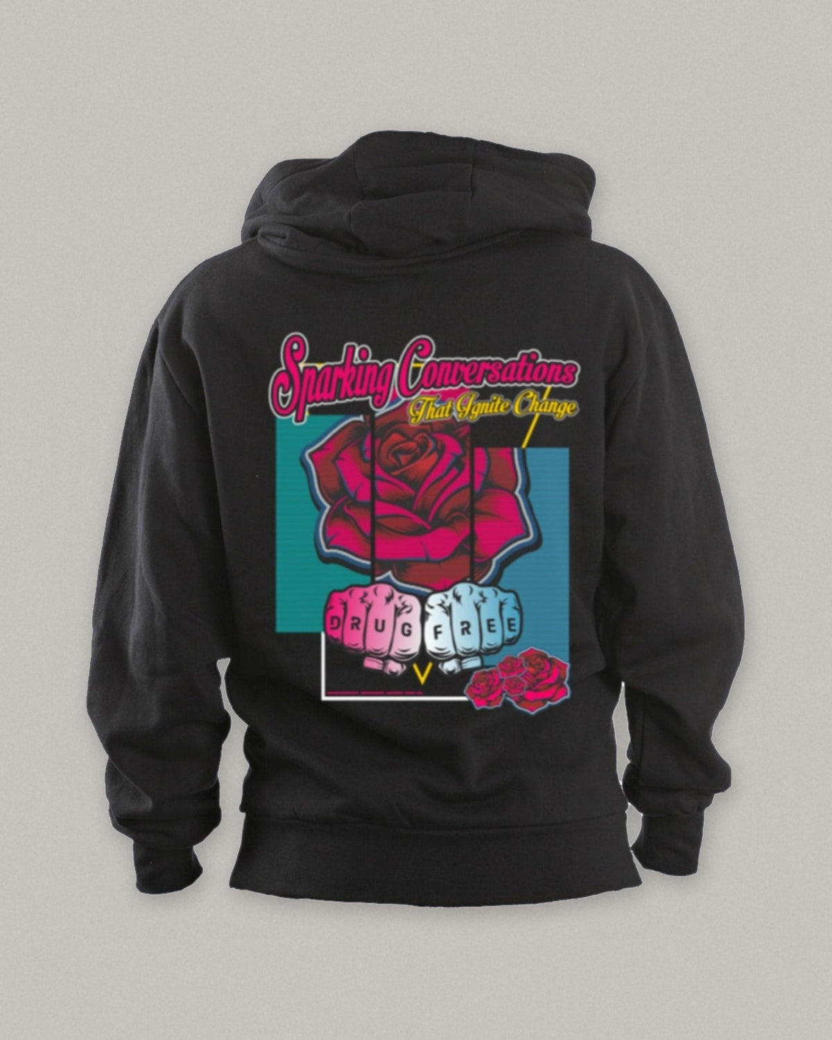 Drug Free hoodie, back