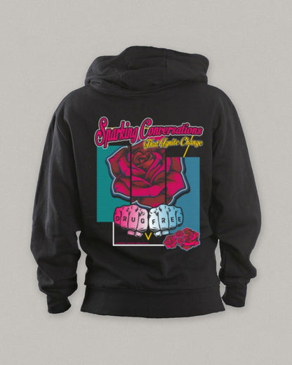 Drug Free hoodie, back