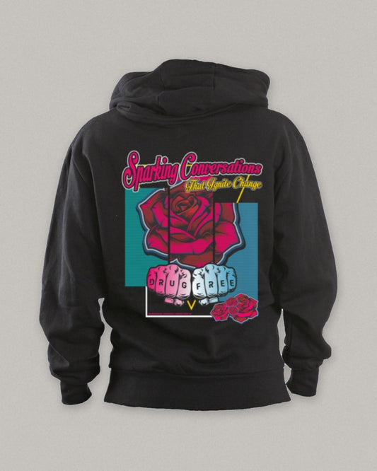 Drug Free hoodie, back