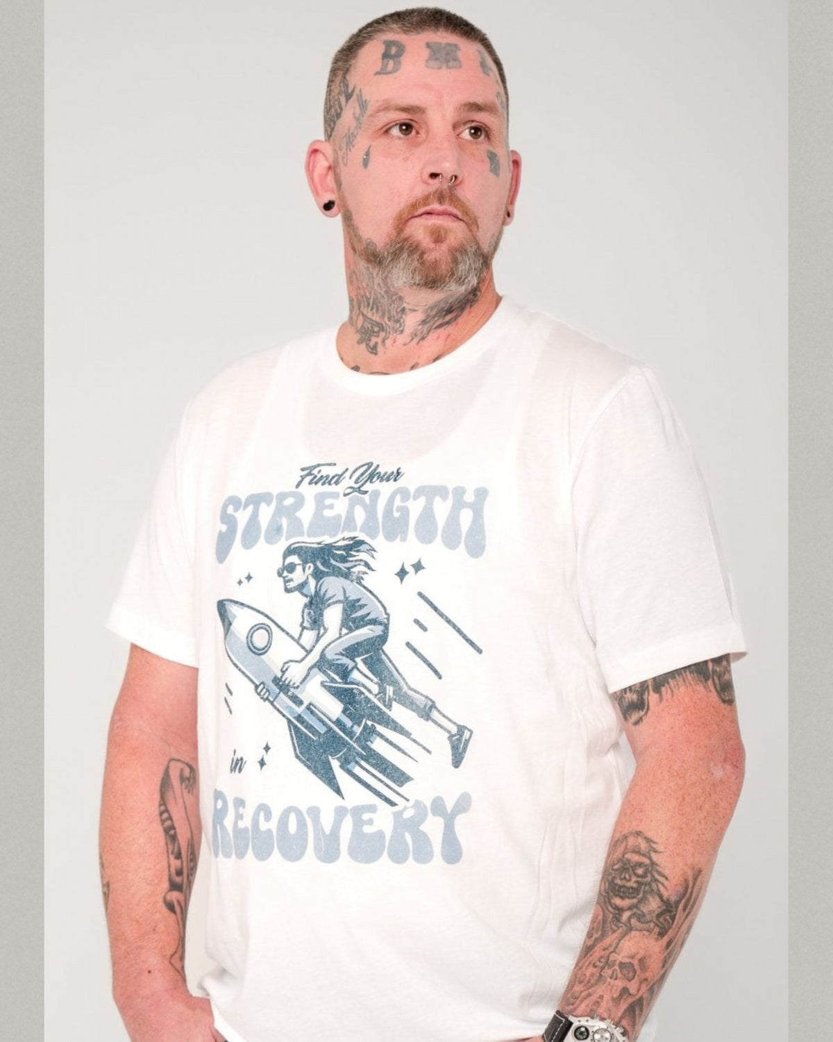 Find Strength tee, front