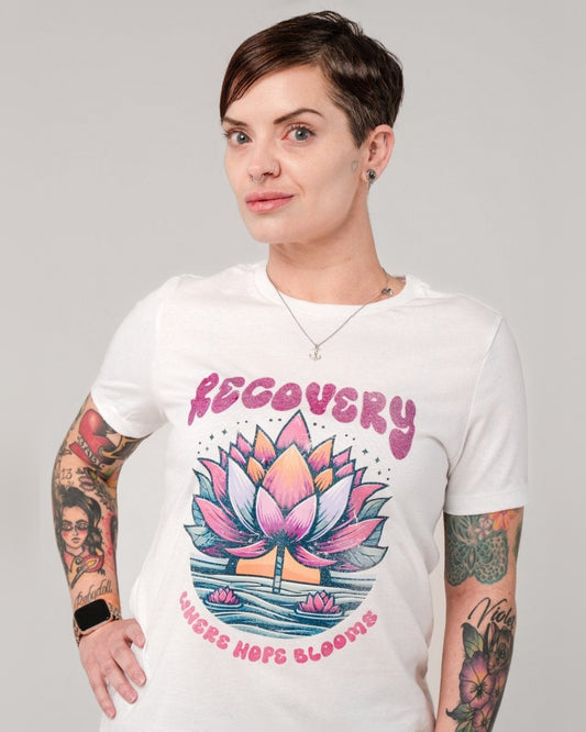 Hope Blooms tee, front
