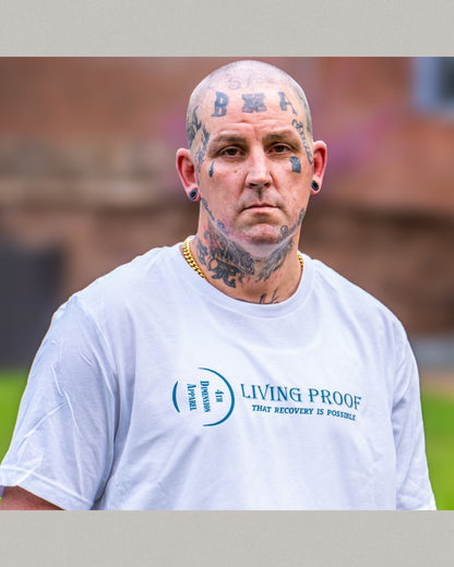 Living Proof tee, worn