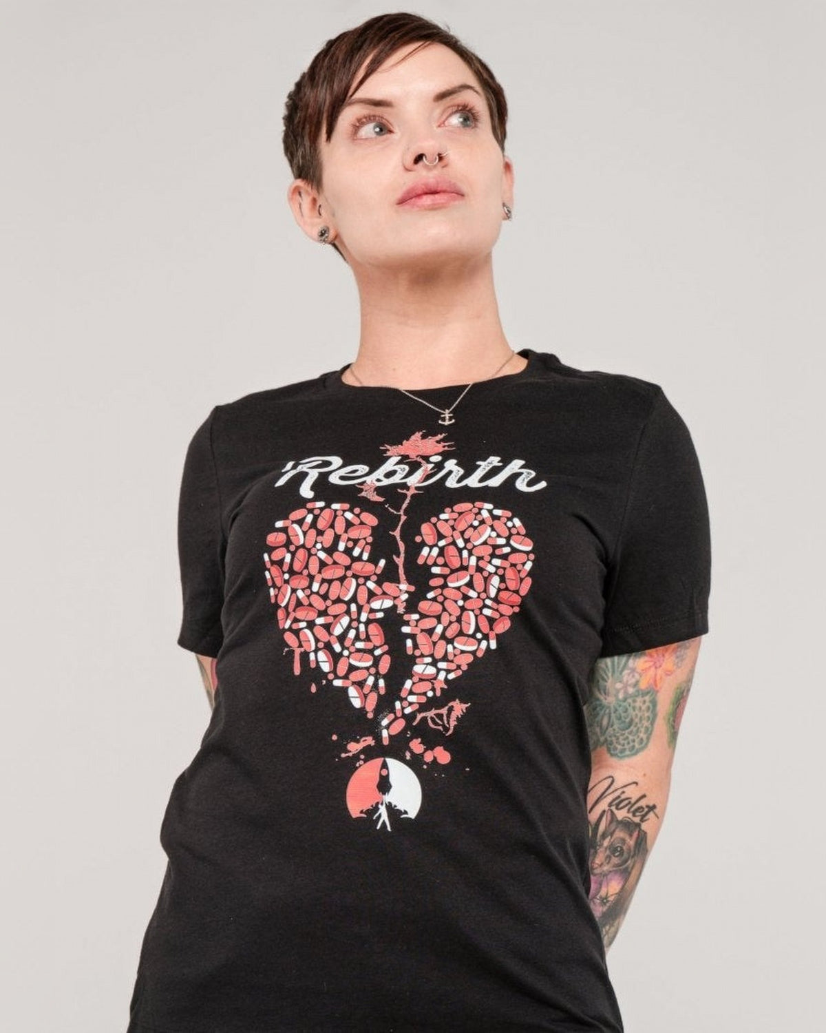 Rebirth tee, worn