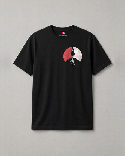 Situations recovery t-shirt front: black tee with the 4th Dimension mark on the chest