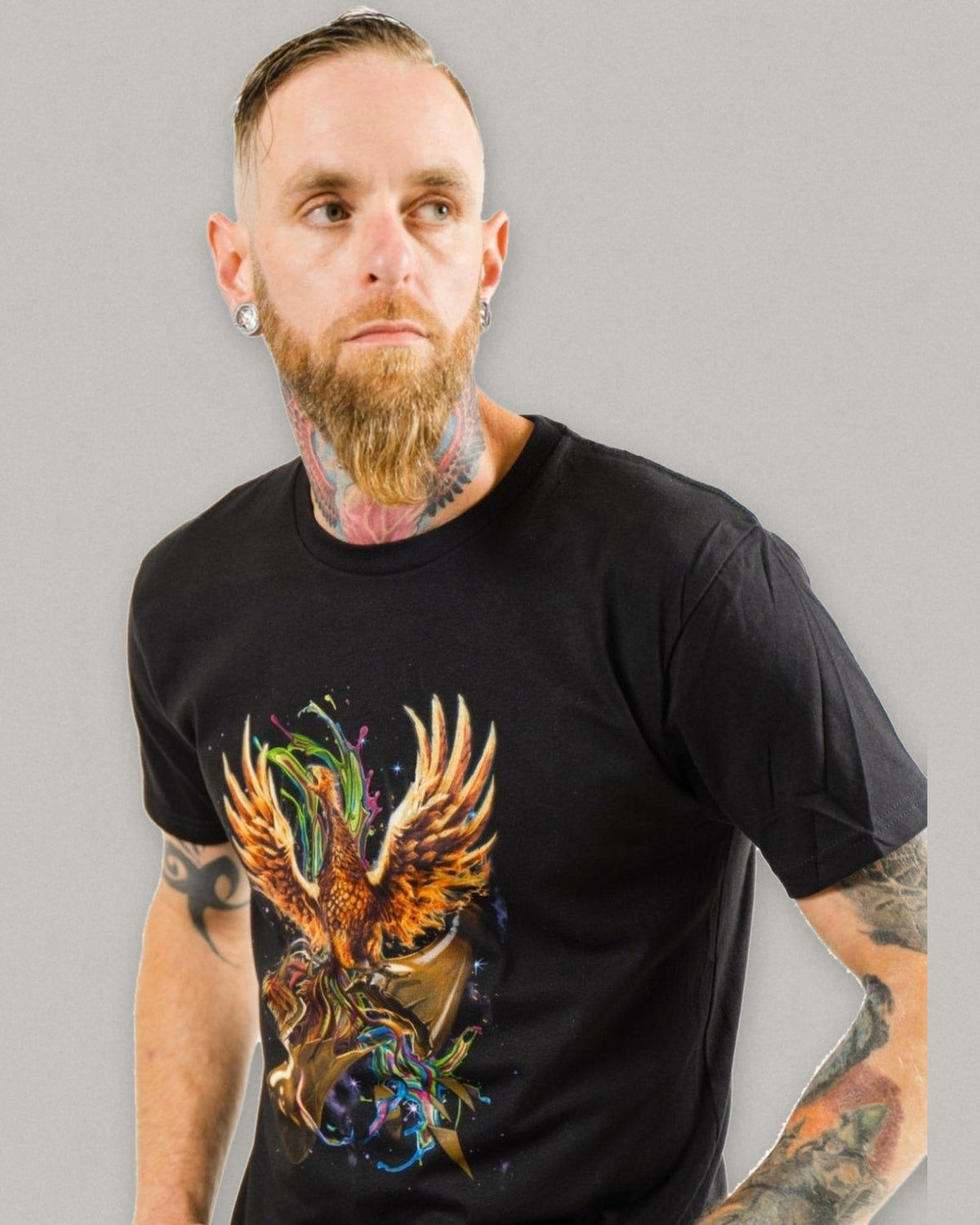 The Phoenix tee, worn